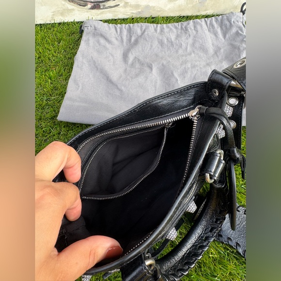 NO OFFERS🌼BALENCIAGA Neo Cagole small tote bag Black Leather Women's Bag - Picture 11 of 16